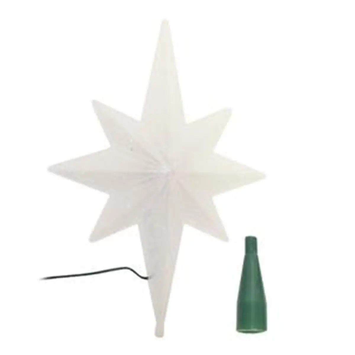 212 MAIN Plastic Double-Sided Star Christmas Tree Topper, 14.5 in. Winter Frost Multi-Color LED Bethlehem Star Light, with Switch, Christmas Decor Festival Party Style Home Supplies, Led Star Light