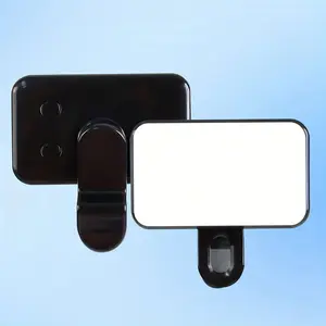 Portable Clip-On LED Light, Adjustable Brightness & Angle, USB Rechargeable, Ideal for Phone Selfies & Videos, Mobile Photography Accessory