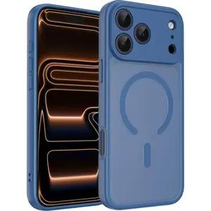 Phone case Compatible with iPhone 17 16 15 14 13 12 Pro Max plus Case , Upgraded [Camera Protection] [Compatible with Magsafe] [Translucent Matte] Military-Grade Drop Shockproof Protective Phone Cover