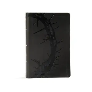 KJV Large Print Personal Size Reference Bible, Charcoal LeatherTouch Crown of Thorns, Indexed, KJV Holy Bible, Red Letter, Pure Cambridge Text, Presentation Page, Cross-References, Full-Color Maps