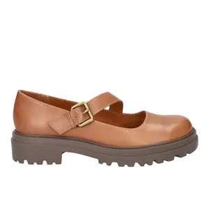 Bella Vita Womens Britt Lug Mary Jane Flats Casual - Brown