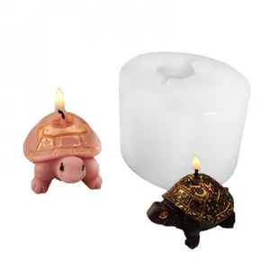 3D Mini Turtle Silicone Mold Durable for Craft Projects, Perfect for Candle and Soap Making, Rectangular Shape with Animal Design, Handicraft