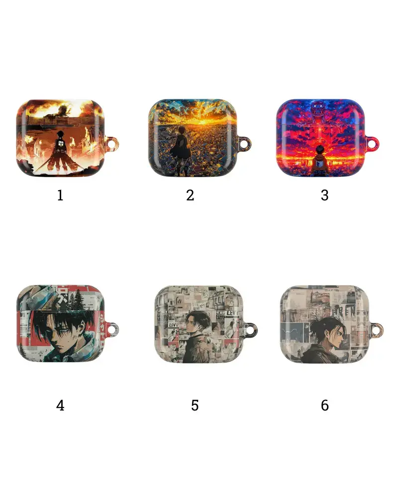 Attack Titan AirPods Case Cover For AirPods 1/2/3/4 Pro Pro 2 Pro 3, Dark Anime Inspired Gift