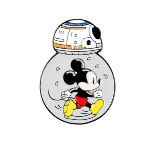 Disney Mickey Moon Badge Adorable Cartoon Design Featuring Mickey and the Moon Ideal for Decoration and Accessory for Disney Fans