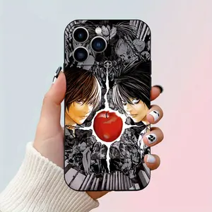 Durable Death Note Case for iPhone 17 16 15 14 13 12 11 Pro Max Plus Shockproof TPU Protective Cover with Unique Cartoon Design and Full Coverage Protection