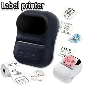 Portable Thermal Printer Mobile Label Maker, Thermal Receipt Printer for Smartphones/Tablets, Compatible with /, Compatible with Vat//Barcode/EAN/UPC Labels, Portable Handheld Printer