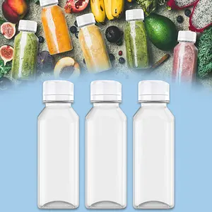 3 Pcs 8 Ounce Juice Bottles Plastic Milk Bottles Bulk Beverage Containers with Tamper Evident Caps Lids White for Milk Juice Drinks and Other Beverage Containers Organiser Tin Canister Food Grade PET Leak Proof tiktokshopspringglowup