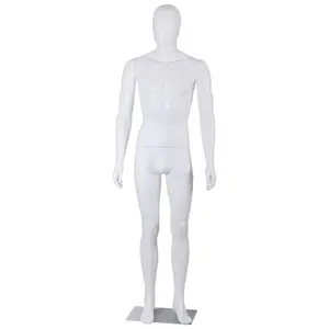 Zeny Male Mannequin Full Body Dress Form Adjustable 73Inch Realistic Detachable White