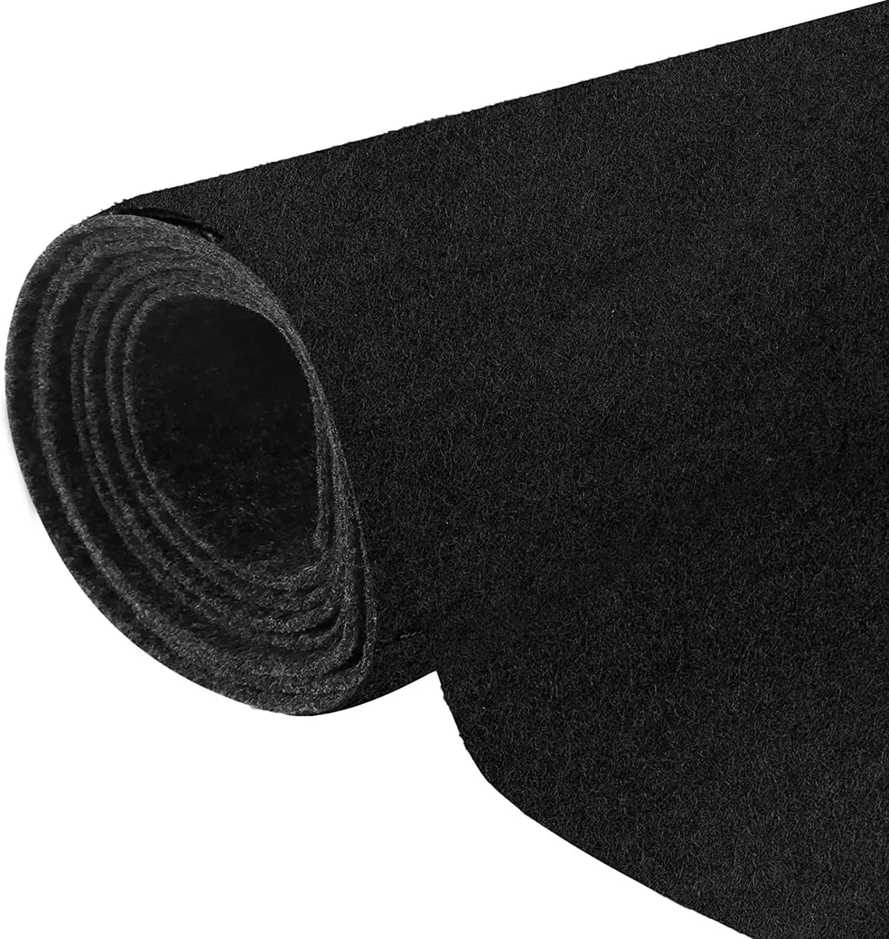Absolute C3BK 48" x 3FT Black Automotive Carpet Replacement Repair Underfelt Durable Trunk Liner Speaker Box Subwoofer Enclosure Fabric for Car RV SUV Marine Boat