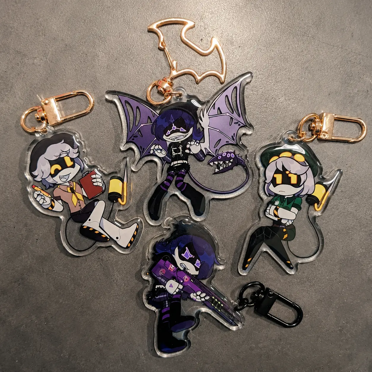 Murder Drones Acrylic Keychains - Cute Acrylic Cartoon Keychain, Funny Meme Character Charm for Keys, Bags, Backpack, Durable Gift for Fans & Collectors