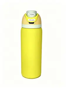 Owala FreeSip 32oz Insulated Water Bottle Bright Yellow Leak-Proof Stainless Steel Tumbler for Sports & Travel Drinkware Flasks Mug Bottled