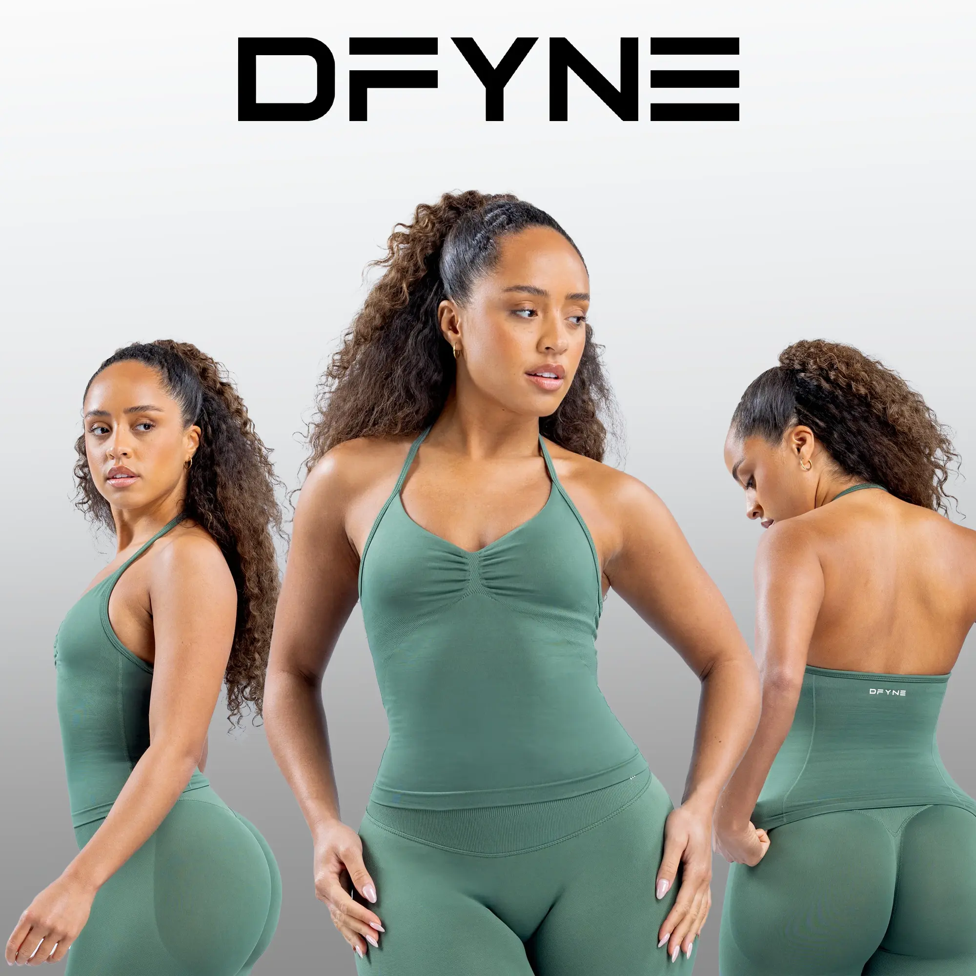 DFYNE Impact Longline Strappy Sportswear Bra - Seamless Sculpting Activewear Sports Bra for Womens Fitness, Athletic Performance, Gym Workout with Open Strappy Back Cropped Top, Strappy Sports Bras