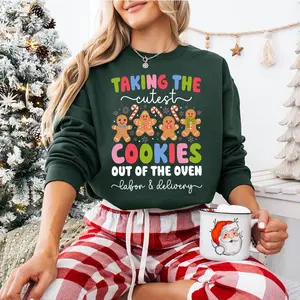 Taking The Cutest Cookies Out Of The Oven Labor And Delivery Nurse Christmas Sweatshirt,L&D Christmas Nurse TShirt,Christmas Gift For Nurse 0O