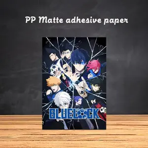BLUE LOCK Anime football Popular Poster Frameless poster pp Matte adhesive paper for Living room hallway bedroom