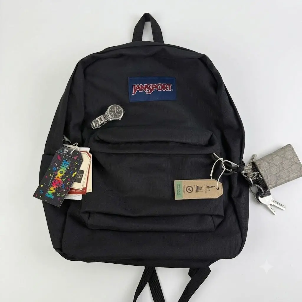JanSport SuperBreak Backpack, Durable Lightweight Unisex Black Classic Men's Fashion Backpack, Luggage & Bags for School & Work