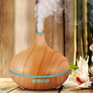 1pc Large 18.6oz Soundwave technology Aroma Diffuser with Real Wood Grain Design & - Cool Mist Humidifier, Quiet Operation, Auto Shut-Off, Low Voltage (36V) for Home, Office, Spa - Compatible with Essential Oils, Durable Plastic Constructio