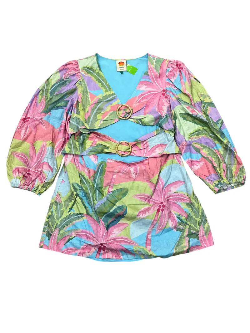 farm rio pink and green dress FARM Rio Green Flowering Garden Tree Sleveeless Midi Dress, Flowering Garden Tree Green / M main image 0