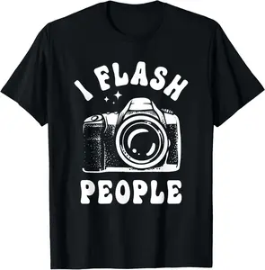 100% Cotton Photography Lover I Flash People Funny Camera Photographer T-Shirt