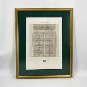 1822 Karnak Temple Napoleonic Savant-Illustrated Engraved Print for Description de l'Égypte