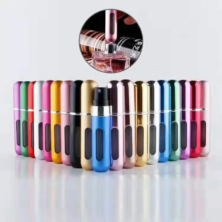 Mini Refillable Perfume Atomizer - 5ml Portable Travel Perfume Spray Bottle, Pocket Size Cologne Dispenser