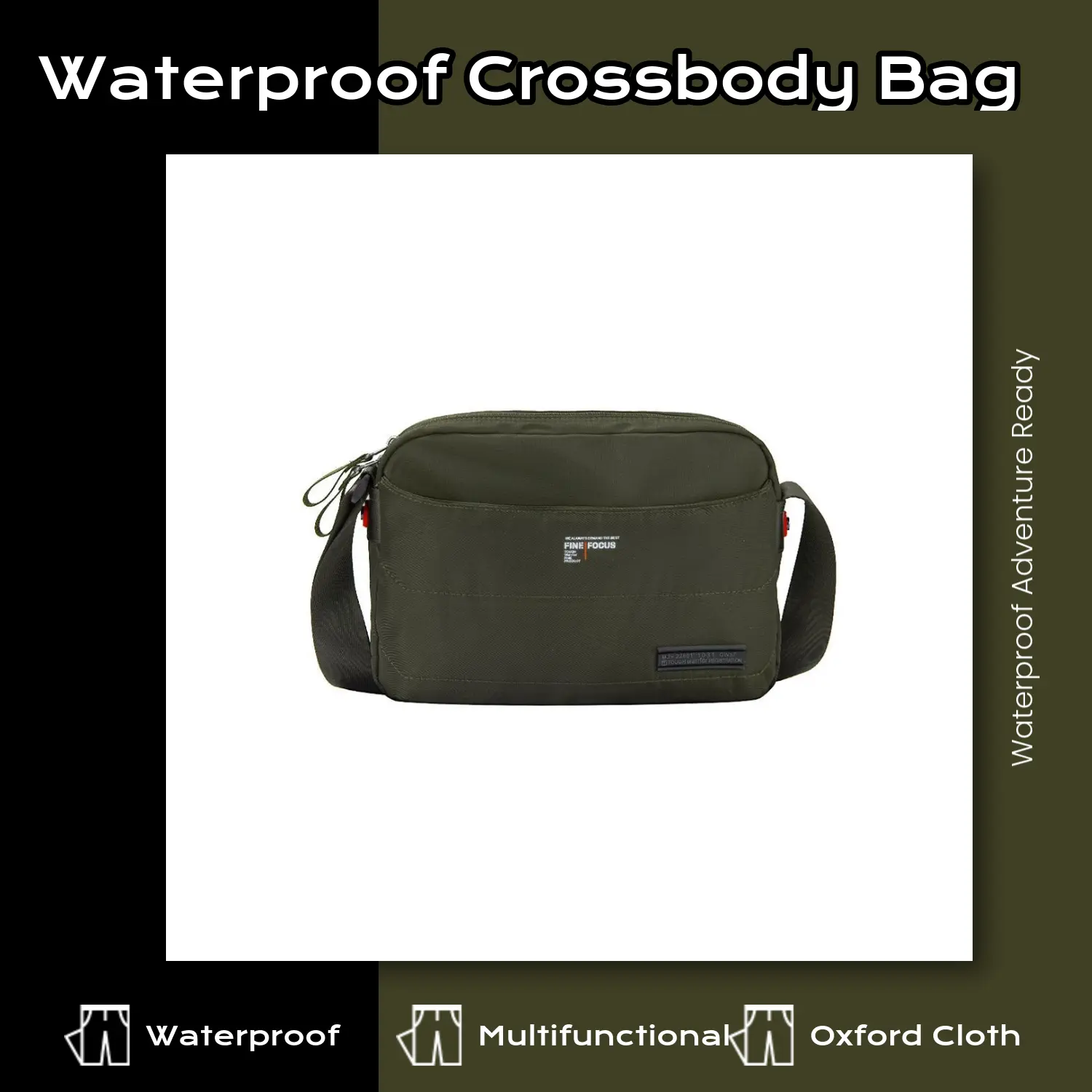 2026 New Casual Travel Shoulder Bag Waterproof Oxford Cloth Crossbody Bag Multifunctional Outdoor Men's Sling Bag