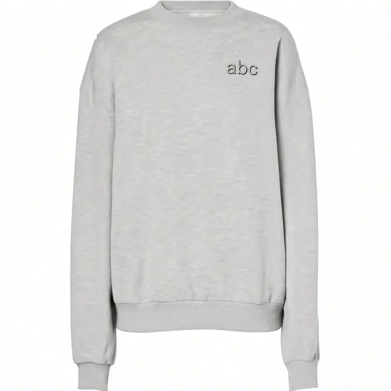 Light grey casual abc  crew neck