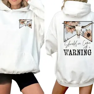 Should've Come With A Warning Hoodie, Country Music T Shirt, Wallen Bull Skull Tee, Western Cowboy Shirt, Country Cowgirl Sweatshirt, Concert Top, Unisex Sweater Pullover Tee tour merch