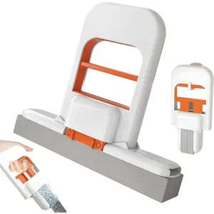 Mini Foldable Desktop Mop, Wet and Dry Use Mini Sponge Mop, Self-Squeeze Sponge Cleaning Tool, Portable Mini Cleaning Mop for Small Spaces, Bathroom, Kitchen, Glass, Living Room（1pc or 3pcs）