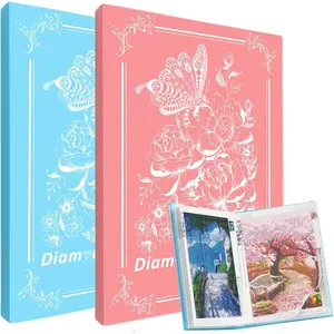 2 Pack A3 Storage Book for Diamond Painting, Diamond Art Portfolio Folder with 30 Pockets, for 12”x16” Diamond Painting Photos and Pictures