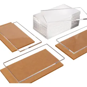20pcs Place Cards Clear Acrylic Blank Plates,Table Seating Number Tiles, Custom Setting DIY Guest Name Signs Decor, Wedding, Reception, Party