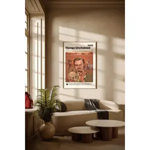 Django Unchained print - Django Unchained movie poster - Drama, Quentin Tarantino movies prints - Cinema wall art decor - Movie collectibles