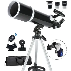 Telescope for Adults & Beginner Astronomers - 80mm Aperture 600mm Fully Multi-Coated High Transmission Coatings with AZ Mount Tripod Phone Adapter, Carrying Bag, Wireless Control.