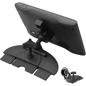 CD Slot Mount for , 17mm Rotation Ball Holder Base Compatible with  Navi Serie 3.5-7 inches Sat Nav CD Player Mount