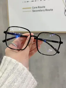 Simple Square Frame Eyeglasses, Basic Fashion Eyeglasses for Women & Men, Fashion Eyeglasses for Work, Daily Clothing Decor, Perfect for Student Daily Use, Stylish Square Frames