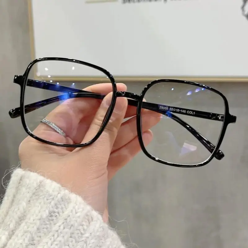 Simple Square Frame Eyeglasses, Basic Fashion Eyeglasses for Women & Men, Fashion Eyeglasses for Work, Daily Clothing Decor, Eyewear Fashion, Perfect for Student Daily Use, Stylish Square Frames