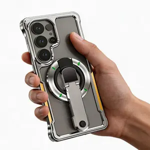 for Samsung‌ galaxy S26 Ultra Drop Triple Protection Phone Case Ultra-Durable Aluminum Alloy Shockproof Premium metal frame, ultra-strong magnetic ring, adjustable kickstand. Perfect for hands-free viewing, editing, and gamin