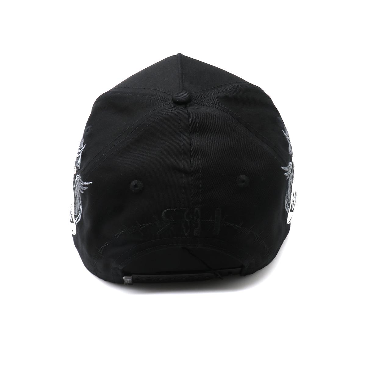 Streetwear Bling Cap with Rhinestone Clover & Wire Detail, Embroidered Casual Dad Hat for Men & Women