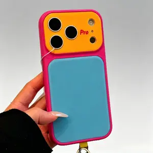 Dopamine Color-Block Full-Coverage Shockproof Phone Case - Summer-Ready, Father's Day Gift, Compatible with iPhone 17 Pro Max, 16, 15, 14, 13 Pro Models, for Outdoor Fun