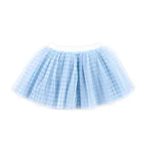 Blue Gingham Tutu Skirt - Soft Mesh Skirt for Girls