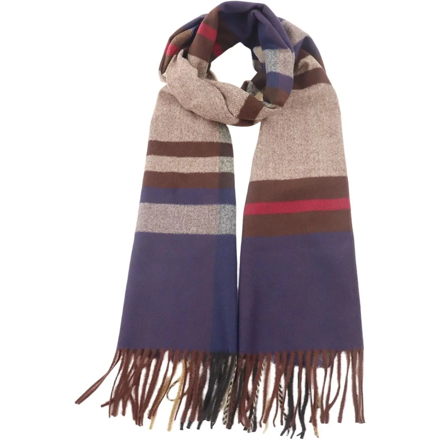 Plaid Scarf for Women and Men-Fall Winter Classic Tartan Checkered Plaid Scarves