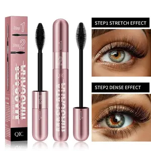 Waterproof Long Lasting Mascara, 1 Count NaturalCurl Eyelashes Mascara, Voluminous LengtheningMascara, Eyelashes Lengthening VolumizingDefining, Professional Eye Makeup Products,Beach Proof Mascara