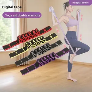 Digital Stretch Elastic Belt Yoga Belt Stretch Belt Yoga Belt Resistance Elastic Belt Yoga Pull Belt Fitness Belt