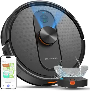 Pureatic 3 in 1 Robot Vacuum and Mop Combo, 5000Pa Strong Suction, LiDAR Navigation, Self-Emptying Dock,90-Day Hands-Free,Smart Mapping,WiFi/App/Alexa,Robotic Vacuum for Pet Hair, Dust, Hard Floors and Carpets