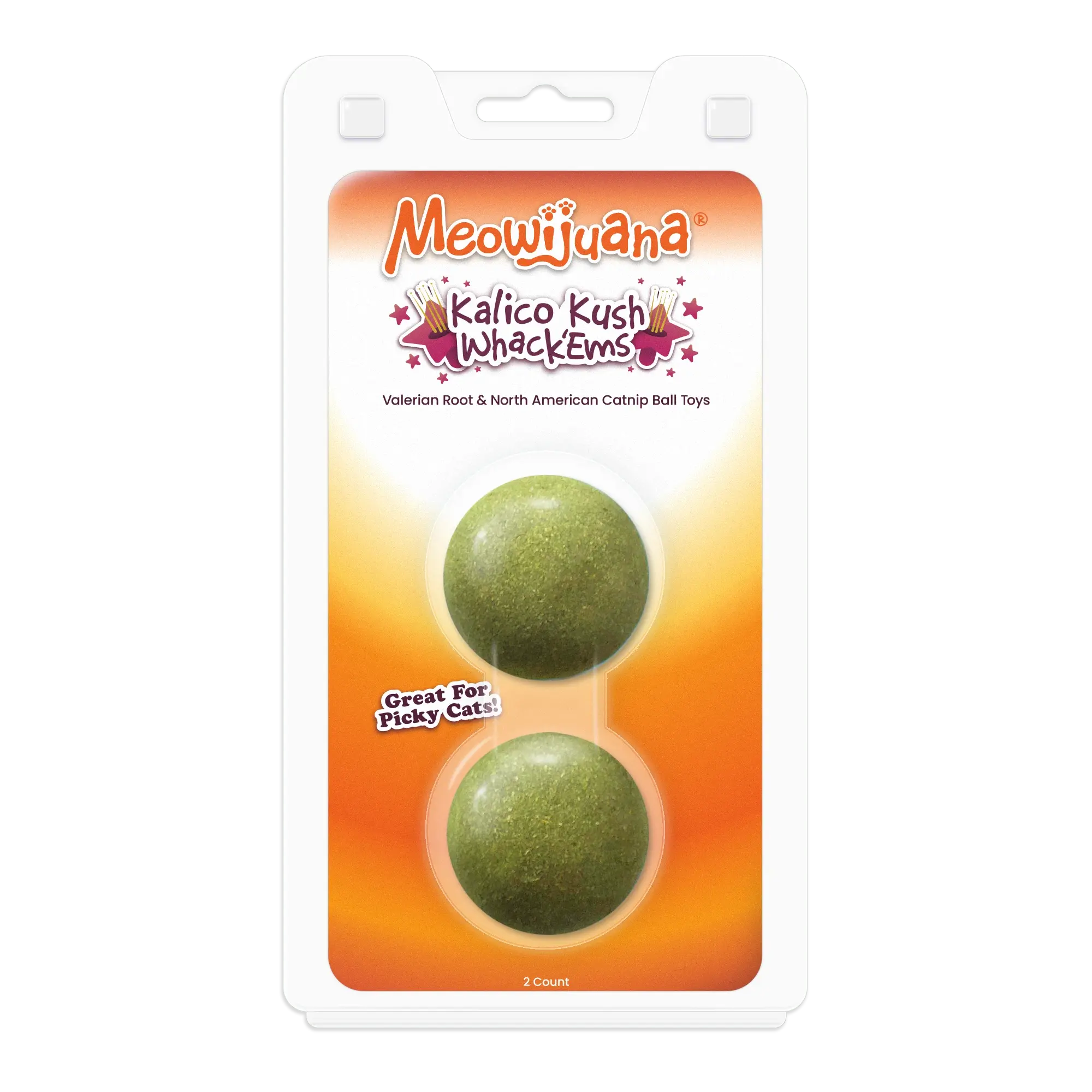 Whack'Ems Kalico Kush Compressed Catnip Ball Refill - 2 pack