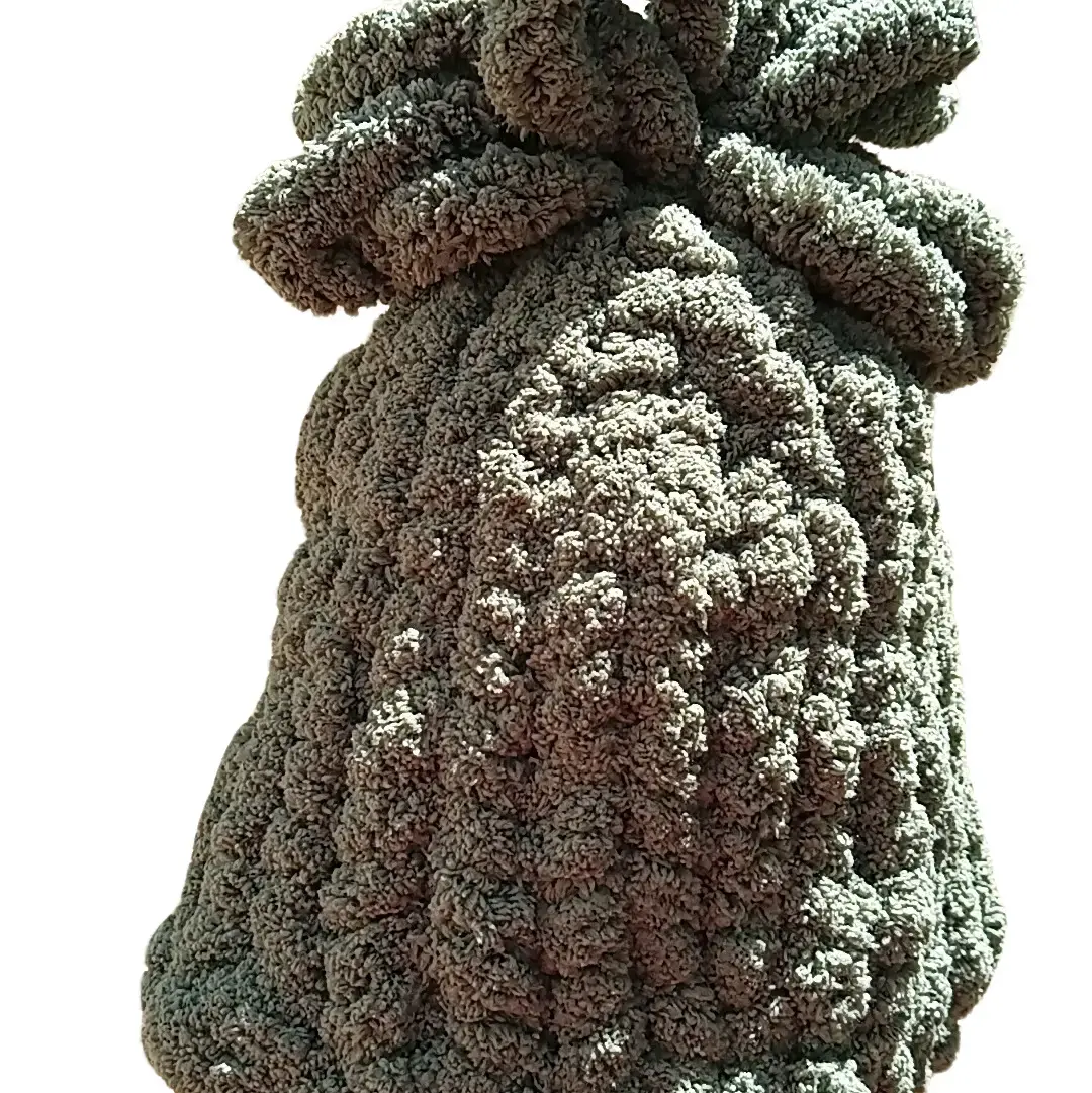 Cuddly Olive Green Hand Knitted Hat - Warm and Cozy