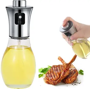 Olive Oil Sprayer Mister for Cooking Oil Spritzer for Air Fryer,Oil Spray Bottle for Vinegar Kitchen Gadgets for BBQ,Making Salad, Baking, Grilling (200ml)