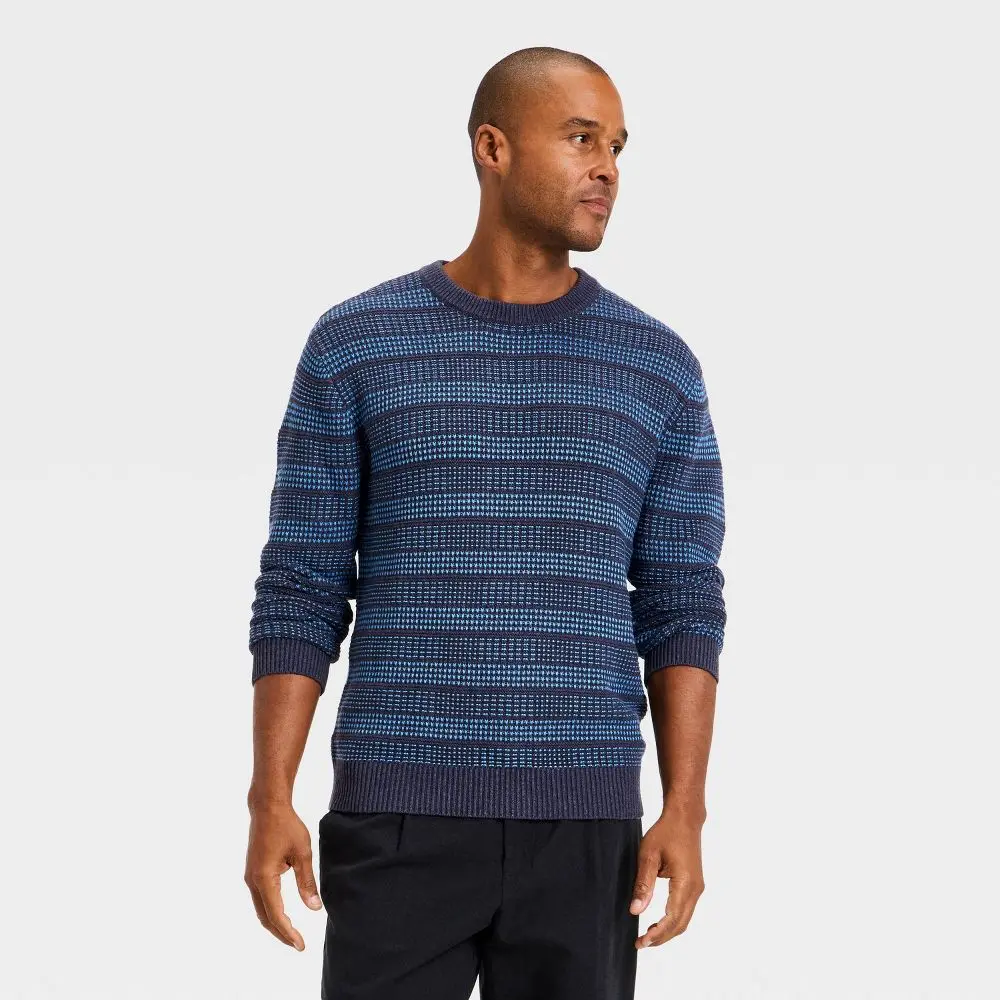 Men's Textured Crewneck Sweater - Goodfellow & Co
