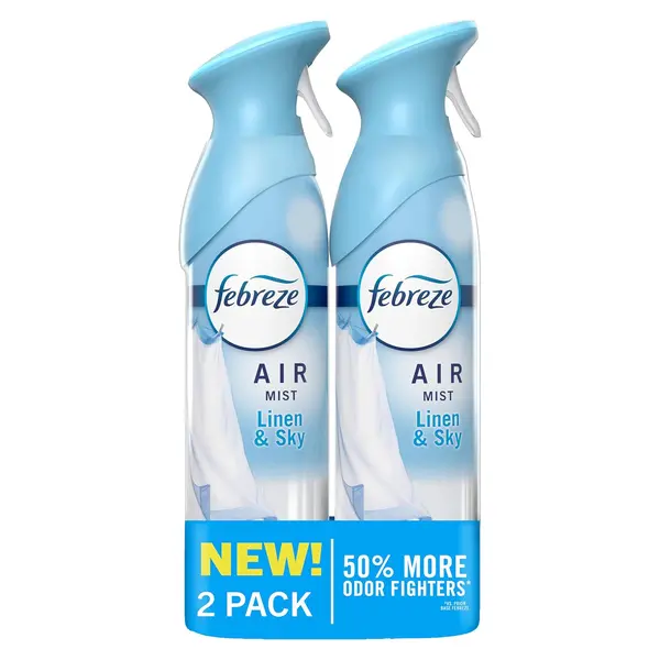 Febreze Air Mist Air Freshener Spray Linen & Sky Scent 8.1 oz Pack of 2