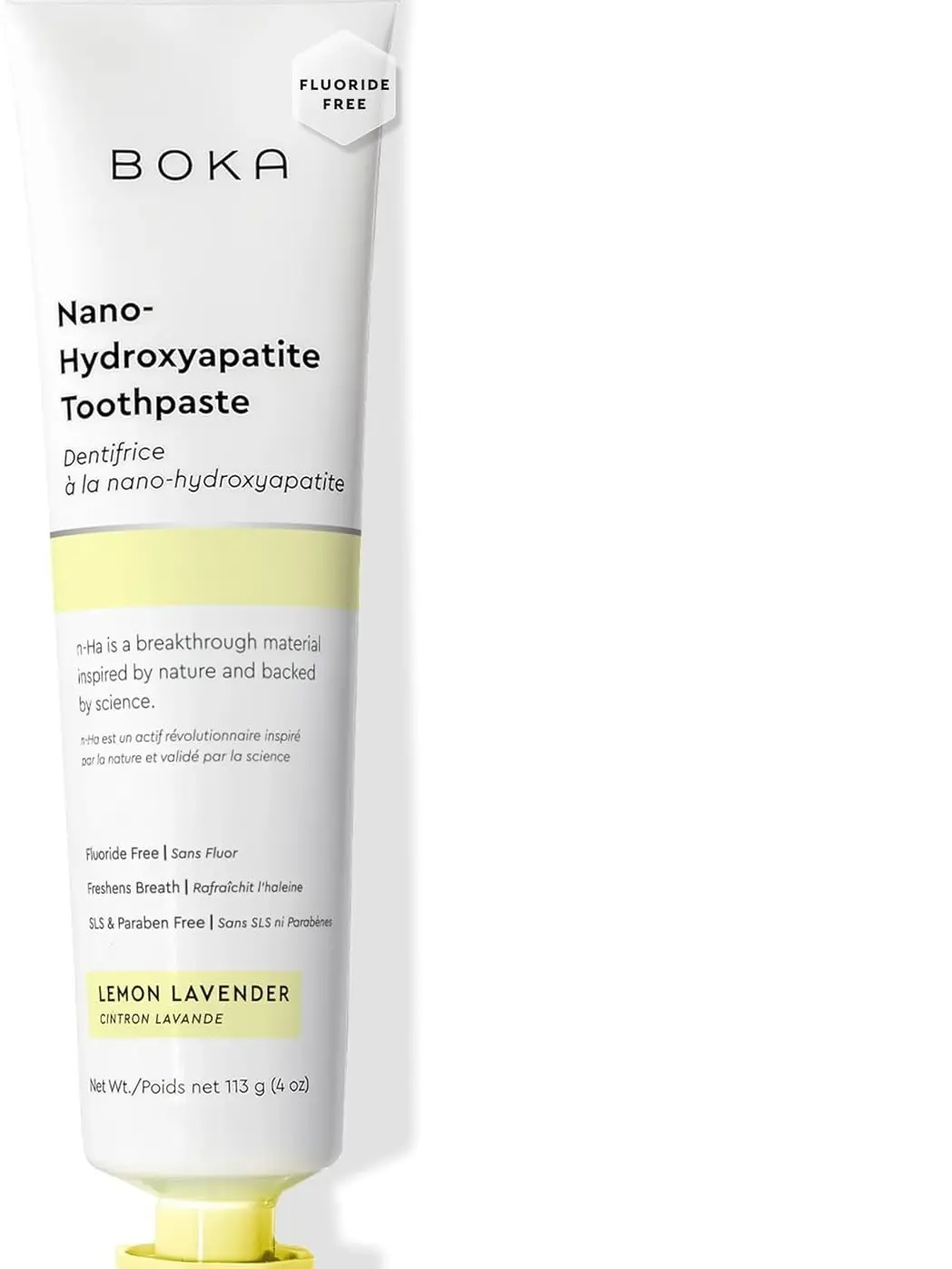 Boka Toothpaste - Fluoride Free Toothpaste, Nano Hydroxyapatite Toothpaste | Appropriate for Sensitive Teeth - Adult Oral Care - Lemon Lavender - 4 Oz, 1PK