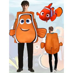 Finding Nemo clownfish cosplay costume; complex sponge Halloween parent-child role-play suit.